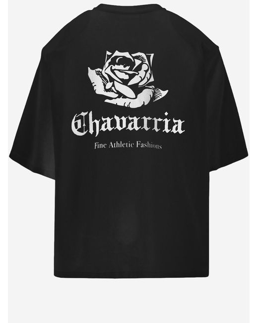 ADIDAS X WILLY CHAVARRIA Black Willy Chavarria X Adidas Cotton T Shirt With Logo for men