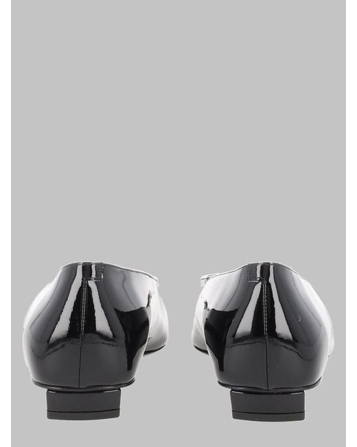 Roger Vivier Gray Ballerina Belle Vivier Patent Leather