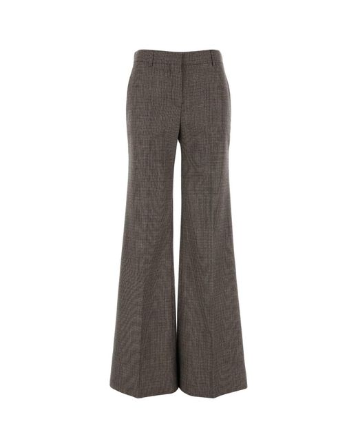 Stella McCartney Brown Stella Mc Cartney Embroidered Wool Palazzo Pant