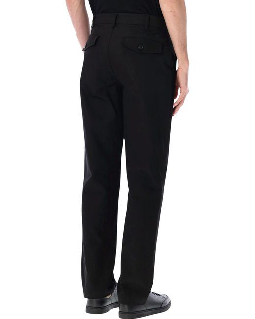 Burberry Black Cotton Chino Trousers for men
