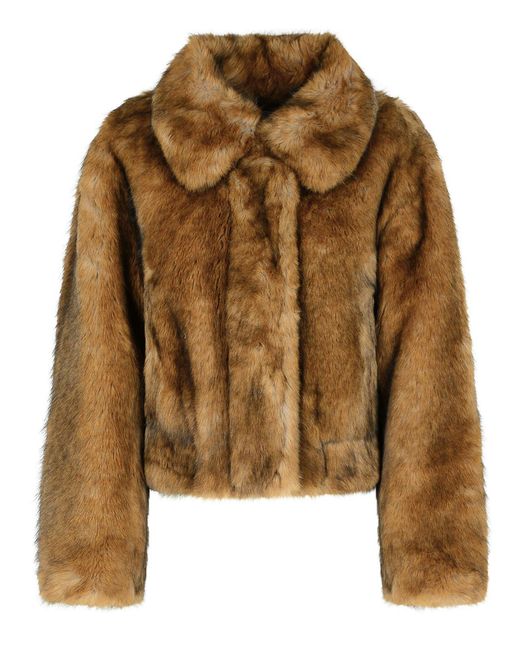 Stand Studio Brown 'Lena' brauner Kunstpelzjacke