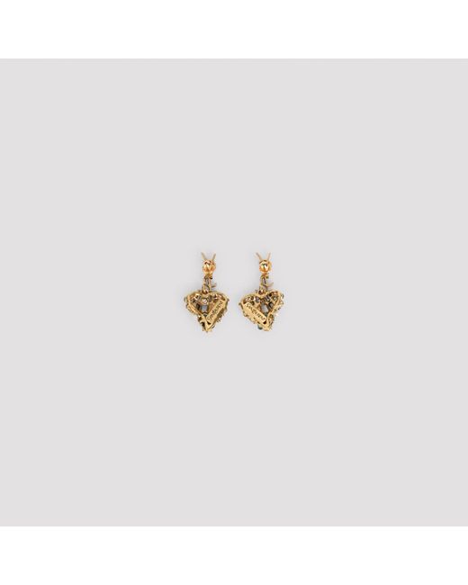 Saint Laurent Metallic Hammered Cassandre Statement Earrings