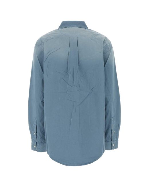 Miu Miu Blue Oversized Solid Shirt