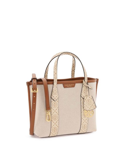 Tory Burch Small Canvas Perry Boodschappentas in het Natural