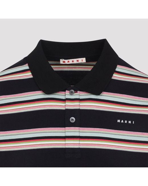 Marni Black Cotton Polo