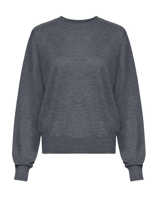 Loulou de Saison Gray Angus Fine Knit Sweater
