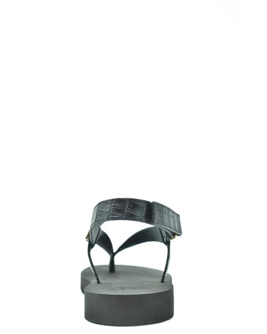 Giuseppe Zanotti Black Chain Flat Sandals for men