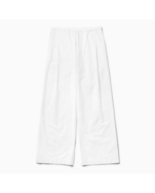 1989 STUDIO White Striped Boxy Pants