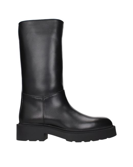 The Row Black Boots Leather