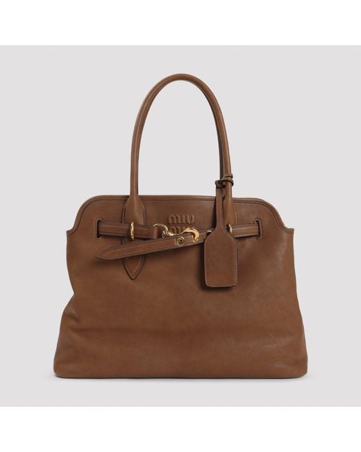 Miu Miu Brown Aventure Handbag