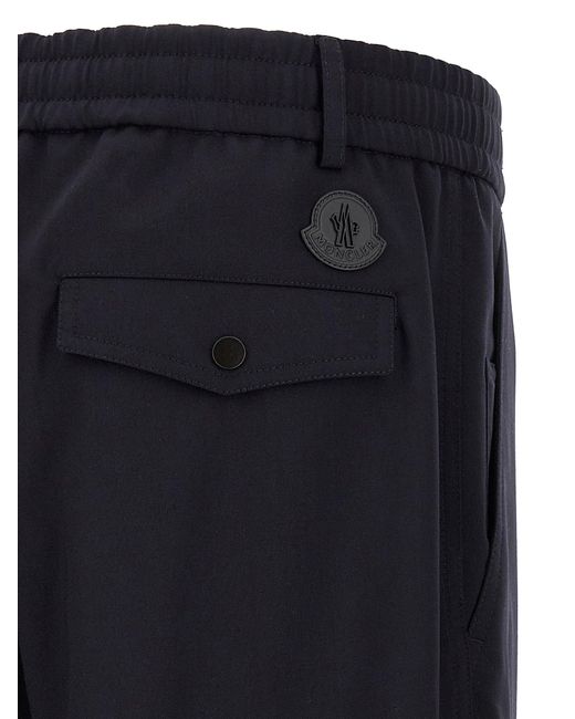 Moncler Gabardine -broek in het Blue voor heren