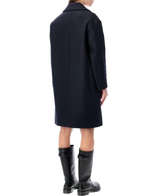 A.P.C. Blue Ninon Wool Coat