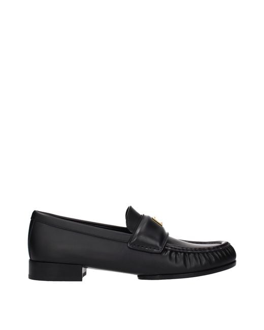 Givenchy Black Loafers 4G Leather