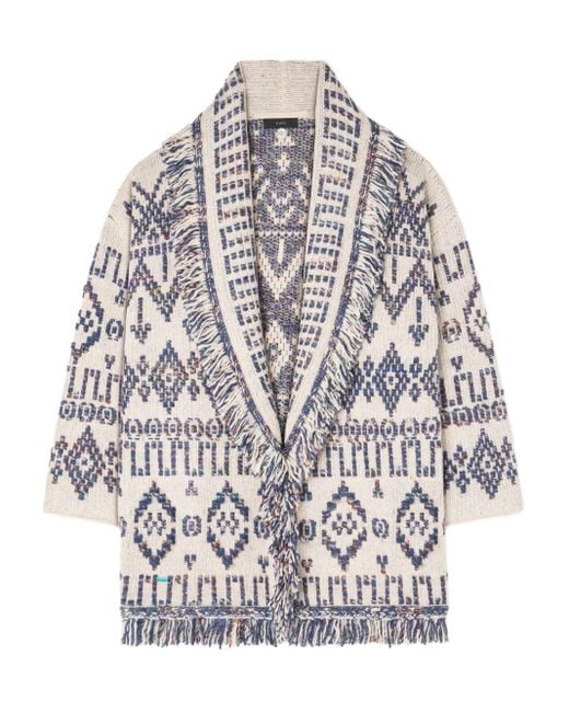Alanui Gray Grunge Beat Cardigan