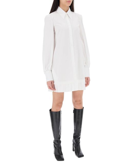 Off-White c/o Virgil Abloh White Mini Shirt Kleid