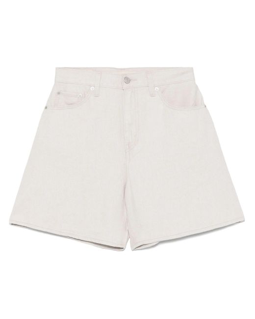 Levi's White High-Rise Shorts