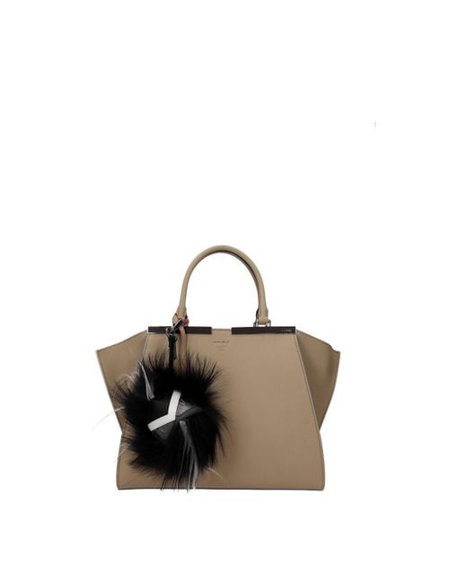 Fendi Black Portachiavi Uomo Pelle Nero for men