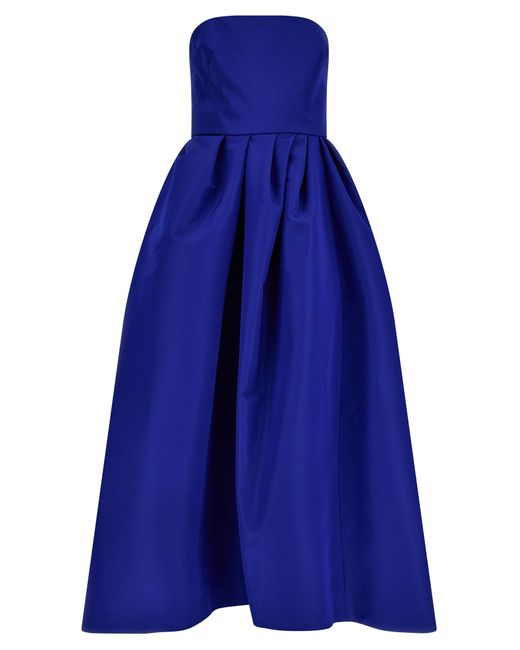 Carolina Herrera Blue Seidenkleid