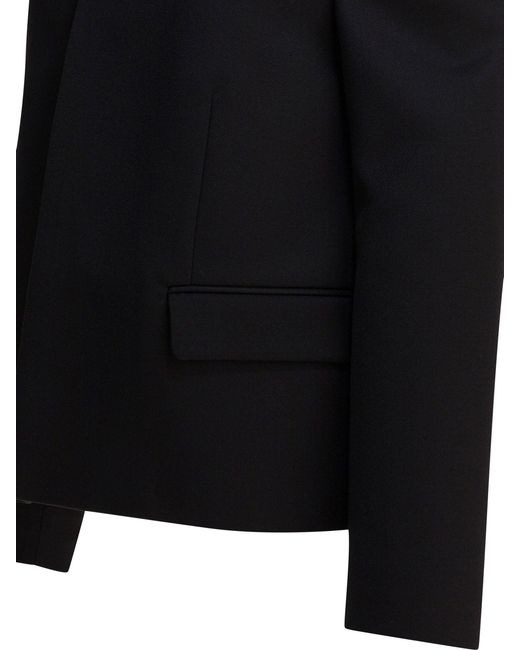 Balenciaga Wollen Jas in het Black