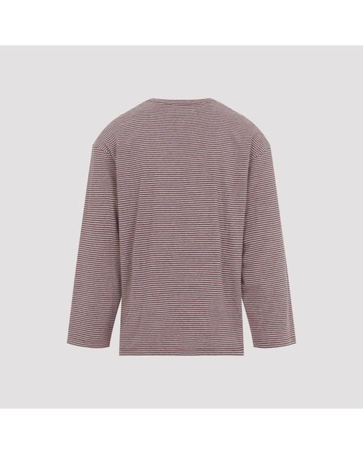 Jil Sander Purple Striped Long Sleeve T Shirt