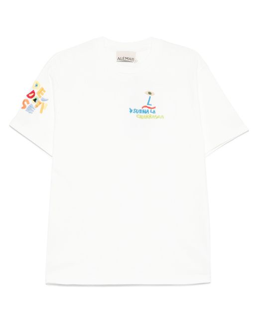 ALÉMAIS White Nadia Embroidered Tee