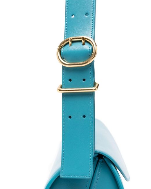 Jil Sander Blue Cannolo Small Leather Bag