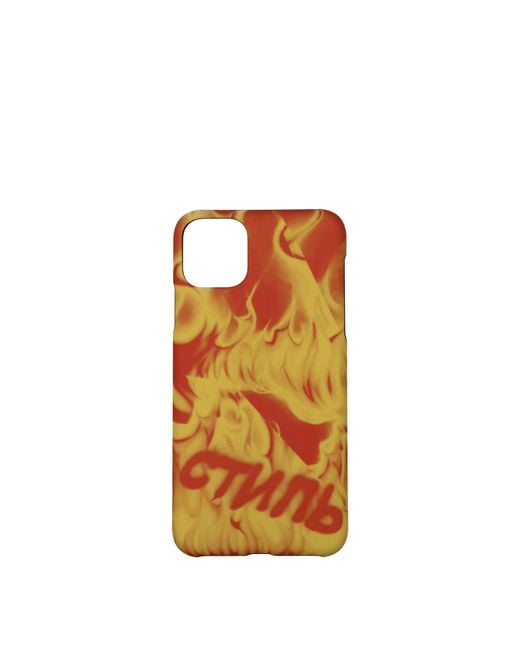 Heron Preston Orange Porta Iphone Iphone 11 Pro Max Uomo Pvc Multicolore