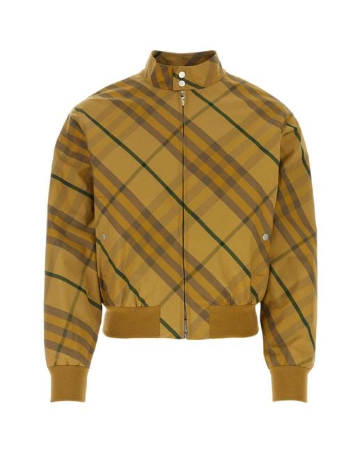 Burberry Green Check Print Jacket for men