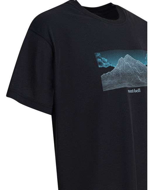 Montbell Black Polyester T-Shirt