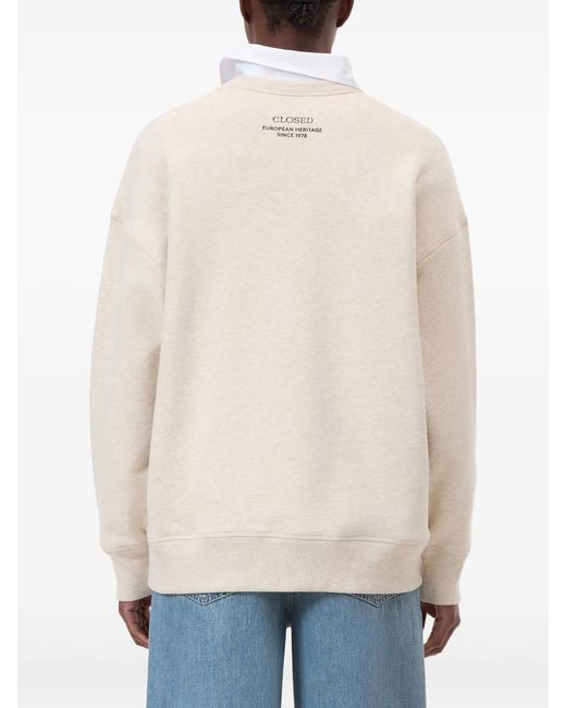 Closed Sweater Met V-Hals in het White