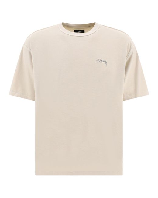 Stussy Pigment gefärbt T -Shirt in White für Herren