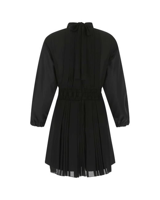 Prada Black Re-Nylon And Crepe Jumpsuit