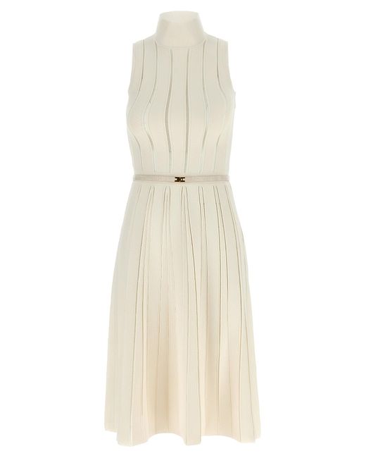 Elisabetta Franchi Inslagjurk À Jour in het White
