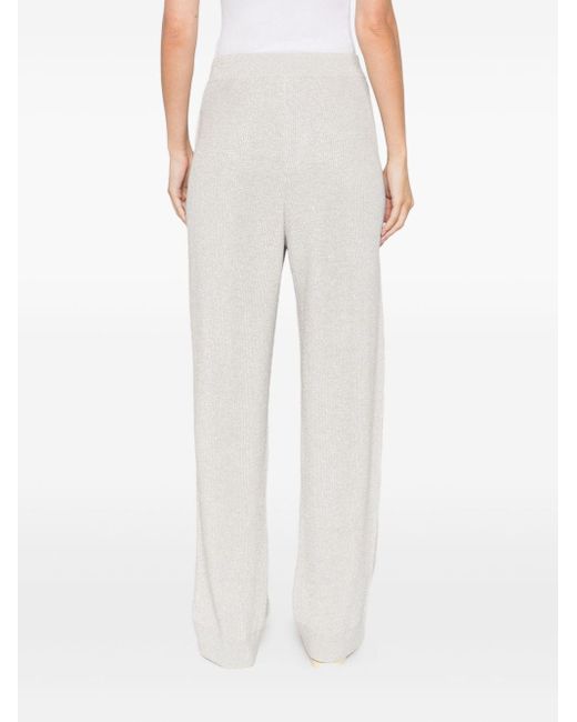 Pantalon À Design Côtelé Brunello Cucinelli en coloris White
