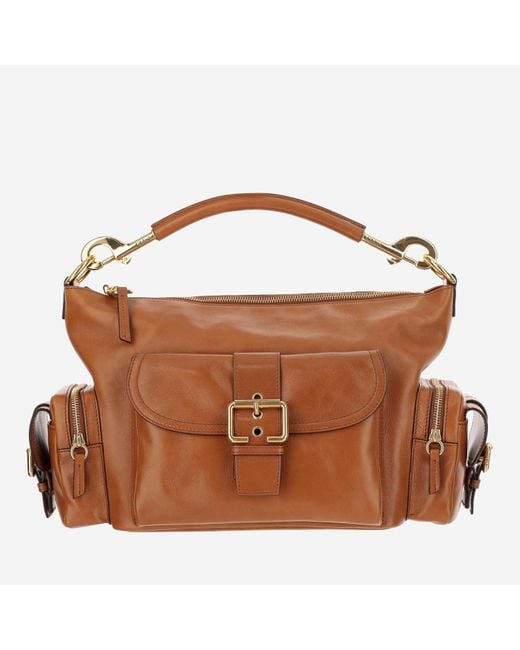 Chloé Brown Shiny Leather Camera Bag
