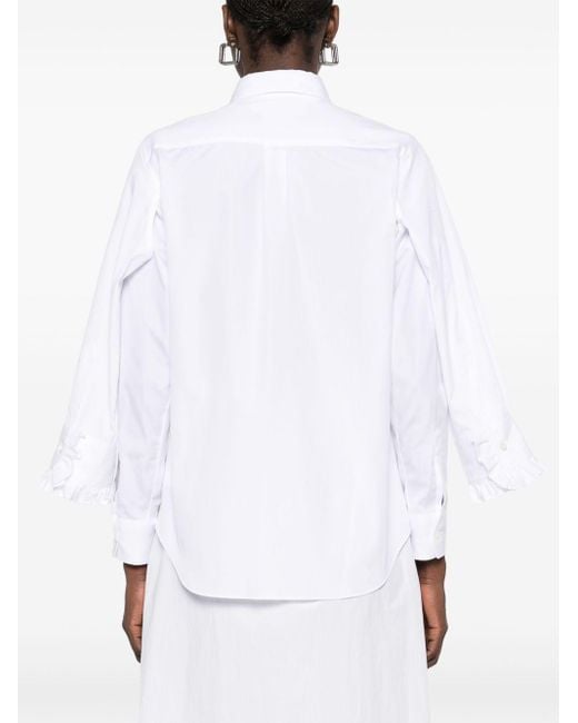 Comme des Garçons White Comme -Baumwollhemd