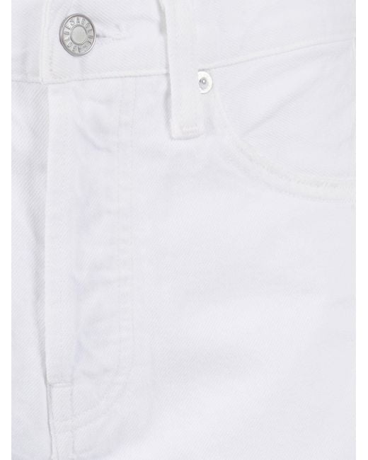 Agolde White Parker Long Short