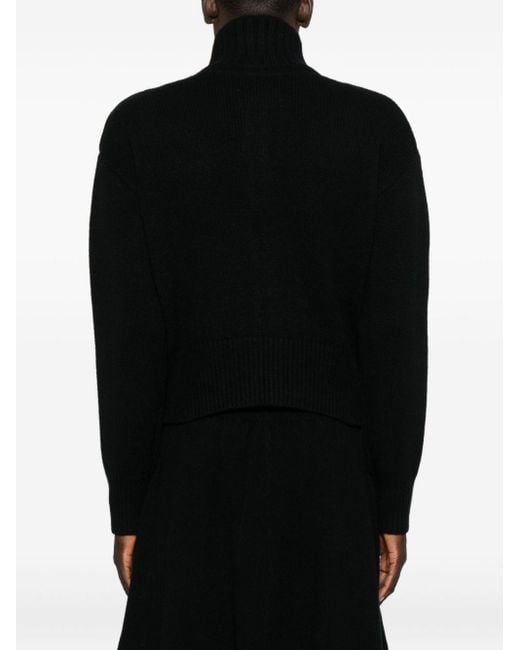 Extreme Cashmere Black Cashmere Zipped Cardigan