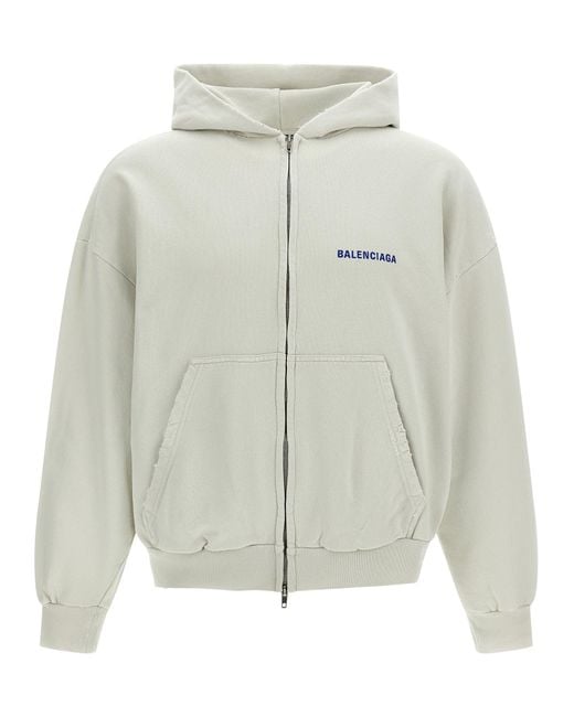Balenciaga Gray Back Sweatshirt Beige