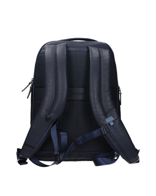 Piquadro Blue Zaini E Marsupi Uomo Pelle Blu