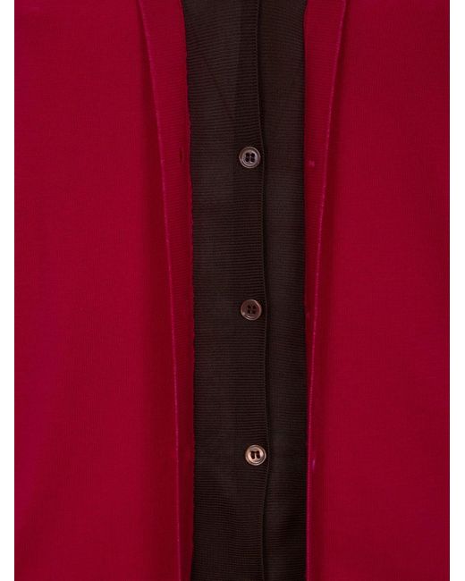Paul Smith Red V Neck Cardigan