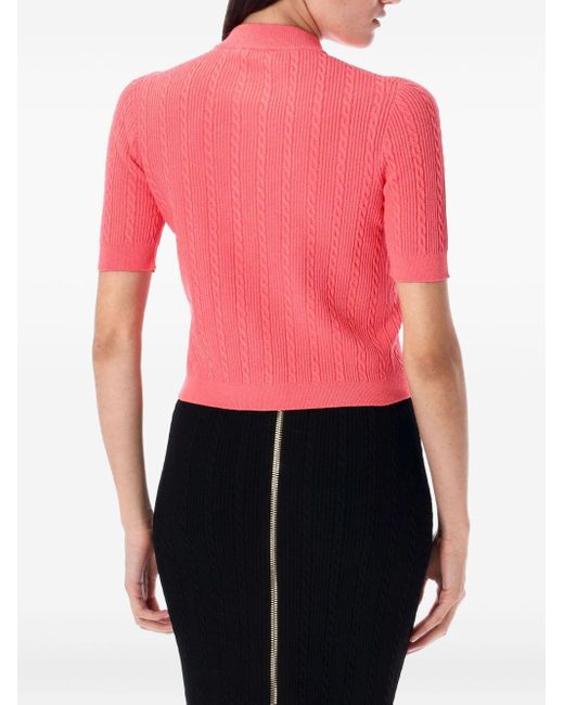 Balmain Pink Crewneck Cardigan