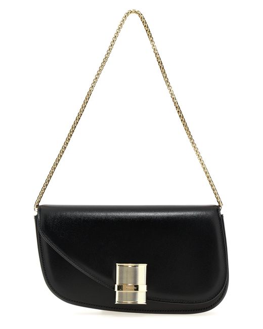 Ferragamo Black Umhängetasche 'Fiamma Xs