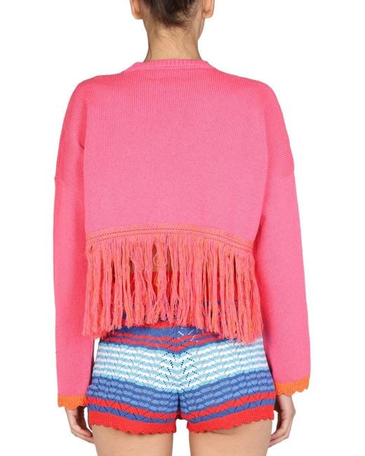 Gallo Pink Logo Embroidery Sweater