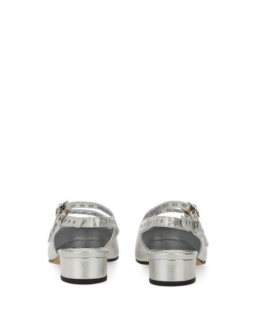 CAREL PARIS White Mary Jane Slingback "queen"