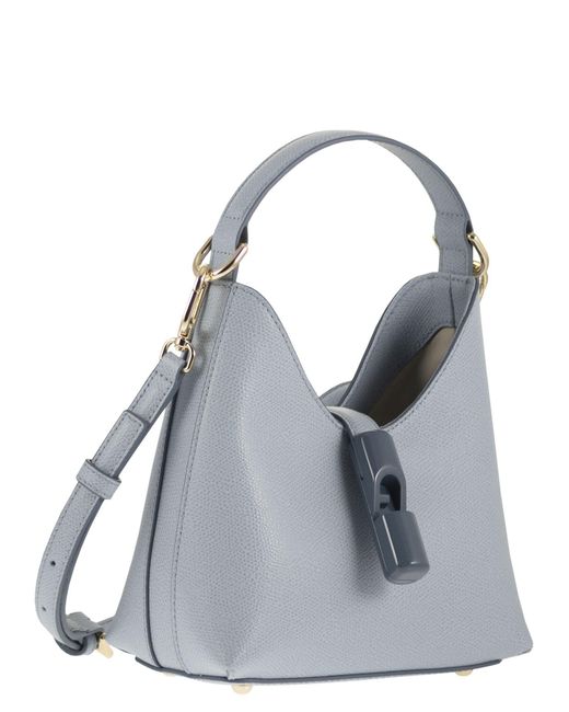 Furla Blue Iride Mini Leather Bag