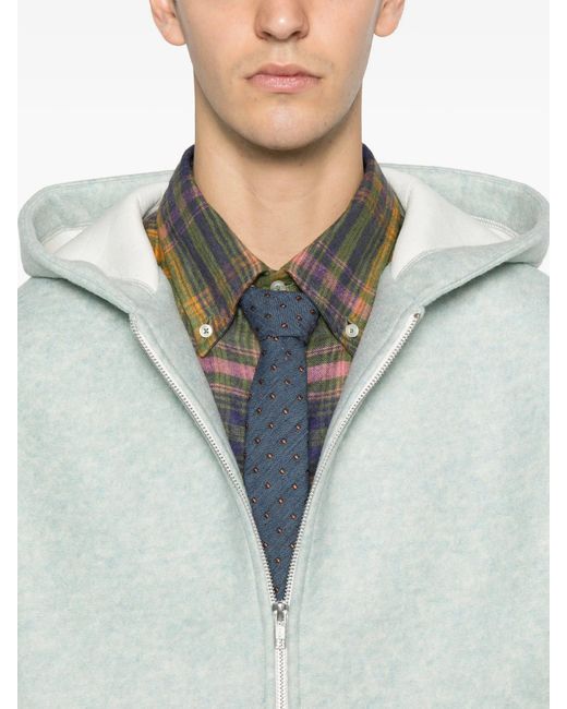 LC23 Gray Neoprene Wool Hoodie for men