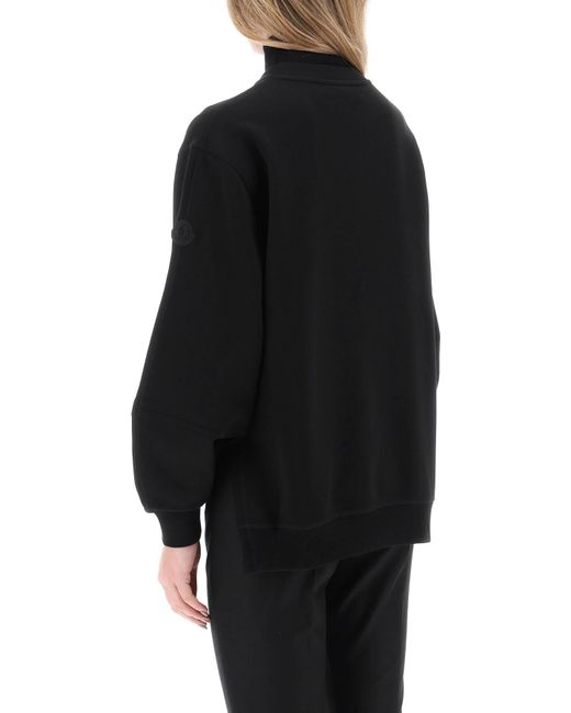 Crewneck Sweatshirt con emb di Moncler in Black