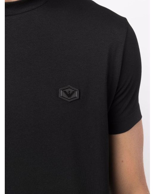 Emporio Armani Black T-Shirts And Polos