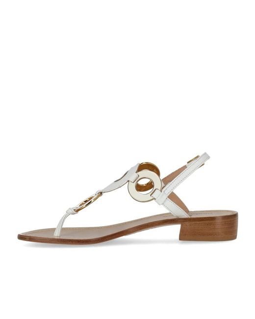 Paolo Ferrara White Jewel Sandal
